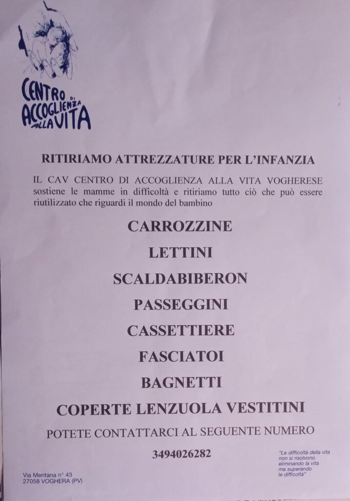 Ritiriamo Attrezzature Per L'infanzia