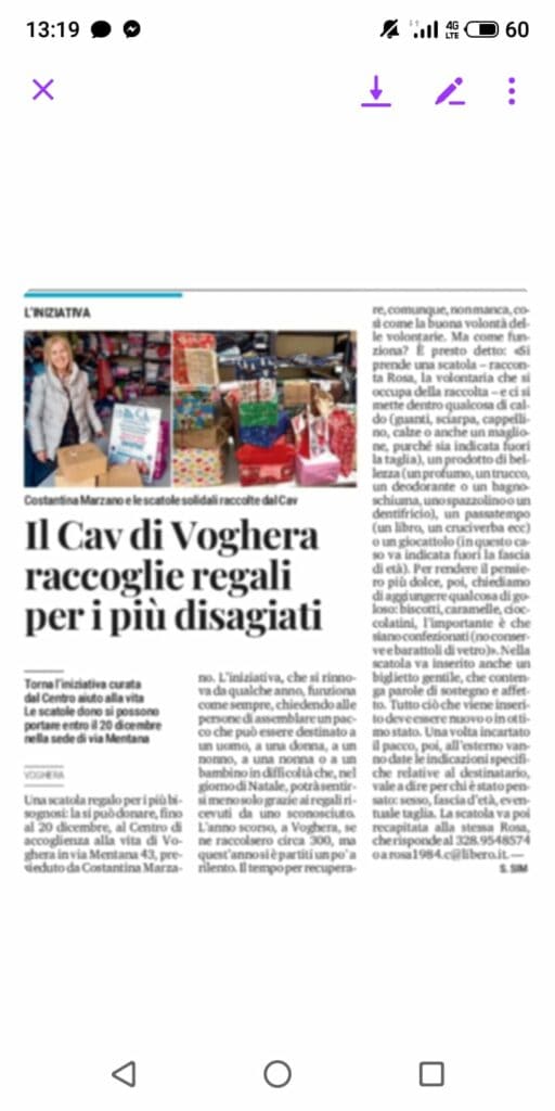 Il Cav Di Voghera Raccoglie Regali Natale 2024